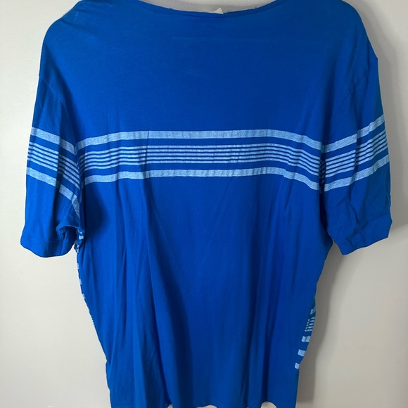 Diesel Royal Blue Short Sleeve Tee with Striped Pattern - Picture 3 of 3